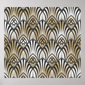 Vintage Baroque: Ornamental Seamless Pattern Poster