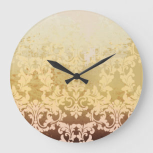 Vintage baroque pattern, ornamental luxury. large clock