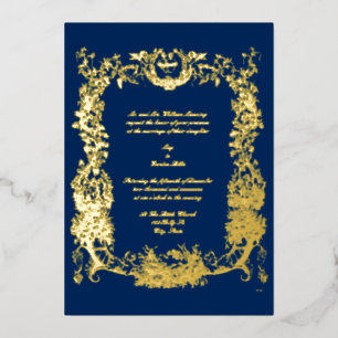 Vintage Baroque Rococo Border with Hearts