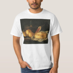 Vintage Baroque Still Life with Bread, Tart, Ham T-Shirt