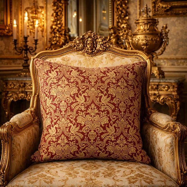 Vintage Baroque Style Brocade Pattern Cushion (Creator Uploaded)
