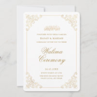 Vintage Baroque Stylish Script Walima Ceremony