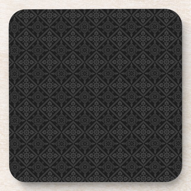 Vintage Baroque Triangle Pattern Coaster (Front)