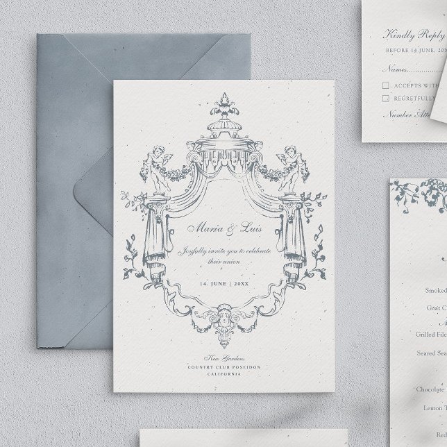 Vintage Baroque & Victorian Elegant Wedding Invitation (Creator Uploaded)