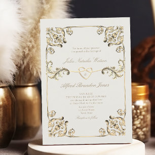 Vintage Baroque Wedding Invitation