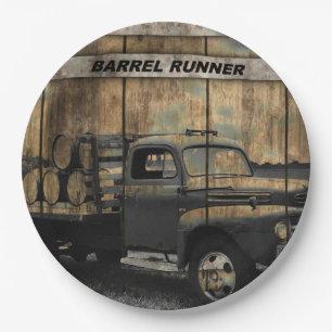 Vintage Barrel Runner Paper Plate