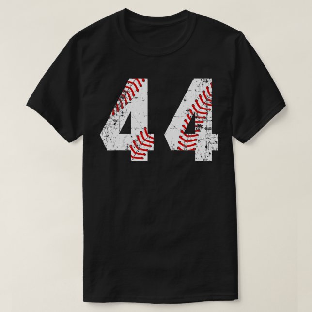 Vintage Baseball 44 Jersey Number  T-Shirt (Design Front)