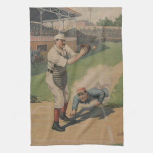 Vintage Baseball American MoJo Kitchen Towel
