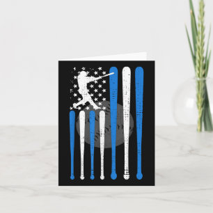 Vintage Baseball American Us Flag Baseball Spirits Card