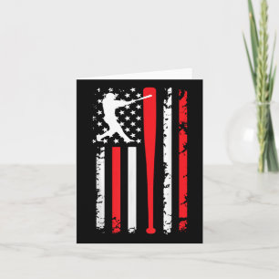 Vintage Baseball American Us Flag Baseball Spirits Card