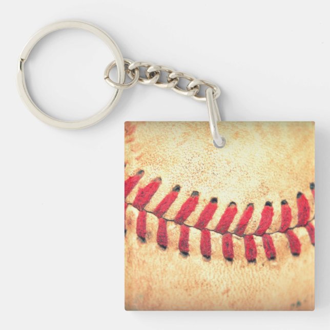Vintage baseball ball key ring (Front)
