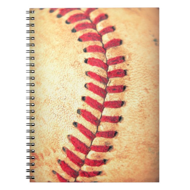 Vintage baseball ball spiral notebook (Front)