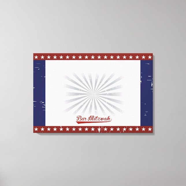 VINTAGE BASEBALL Bar Bat Mitzvah Sign In CUSTOM (Front)