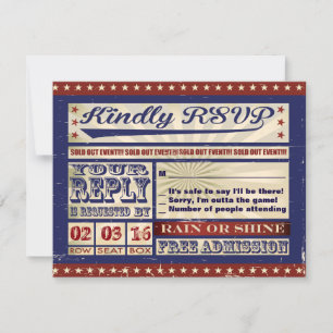 VINTAGE BASEBALL Bar Mitzvah Invitation