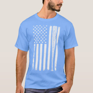 Vintage Baseball Bat American Flag T-Shirt