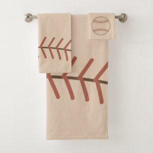 Vintage Baseball Bathroom Towel Set