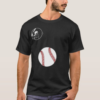 Vintage Baseball Batter T-Shirt with Large Red 