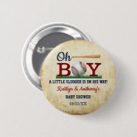 Vintage Baseball Boys Baby Shower
