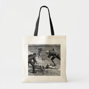Vintage Baseball by Thure De Thulstrup, 1885 Tote Bag