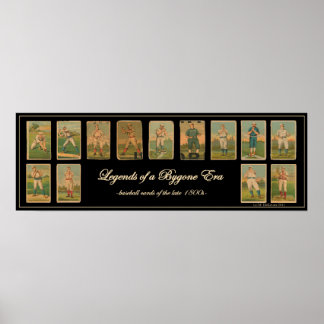 Vintage Baseball Card Antique Poster