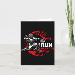 Vintage Baseball Catcher Funny Boys Go Ahead Run I Card
