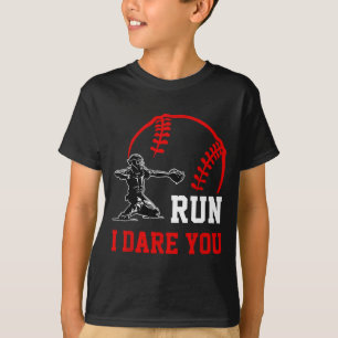 Vintage baseball catcher funny boys go ahead run T-Shirt