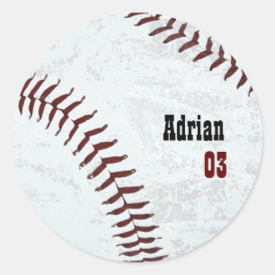 vintage baseball classic round sticker