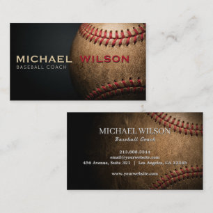 Vintage Baseball Coach   Sports Coach Professional Business Card