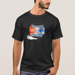 Vintage Baseball Cuba Flag Cuban Pride T-Shirt
