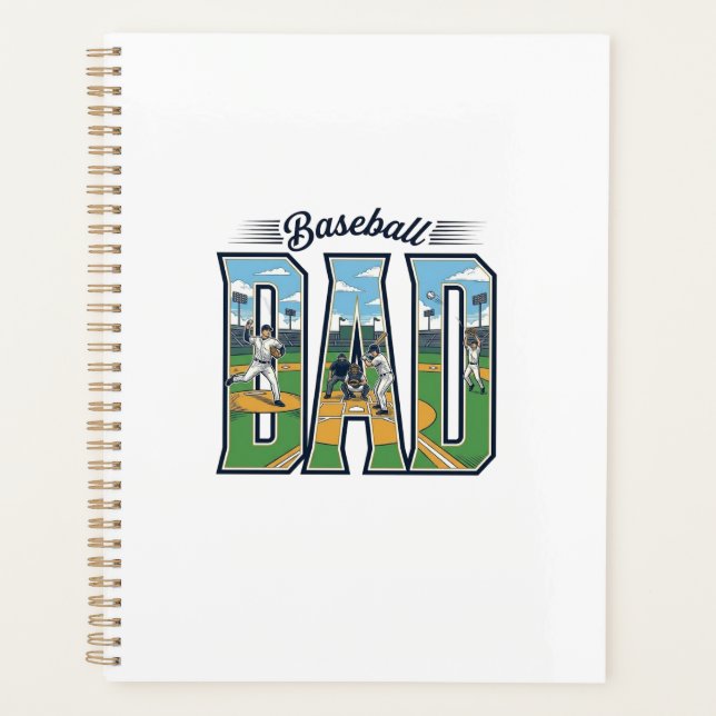 Vintage Baseball Dad Engraved Letter Shirt Design_ Planner (Front)