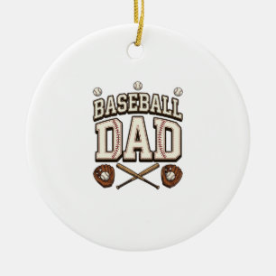 Vintage Baseball Dad Father’s Day Ceramic Tree Decoration