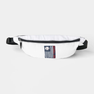 Vintage Baseball Dad Flag Shirt Design_1 Bum Bags