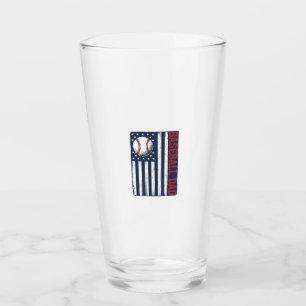 Vintage Baseball Dad Flag Shirt Design_1 Glass