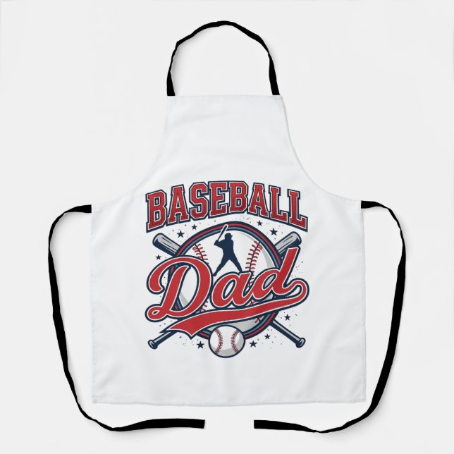 Vintage Baseball Dad Shirt Design_1 Apron (Front)