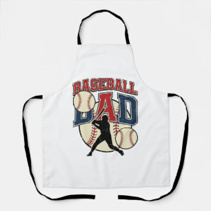 Vintage Baseball Dad Shirt Design_1 Apron