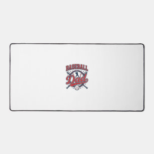 Vintage Baseball Dad Shirt Design_1 Desk Mat