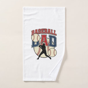 Vintage Baseball Dad Shirt Design_1 Hand Towel