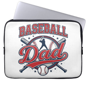 Vintage Baseball Dad Shirt Design_1 Laptop Sleeve