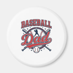Vintage Baseball Dad Shirt Design_1 Magnet