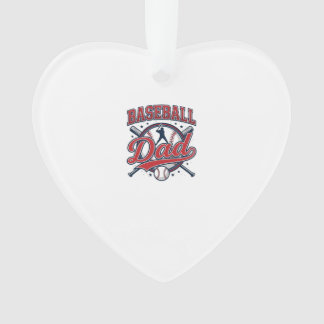 Vintage Baseball Dad Shirt Design_1 Ornament