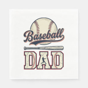 Vintage Baseball Dad Vector Shirt Design_1 Napkin
