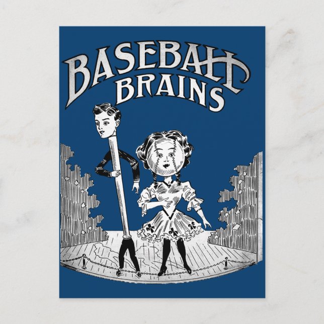 Vintage Baseball Design Postcard (Front)
