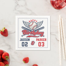 Vintage Baseball Double Header Joint Birthday