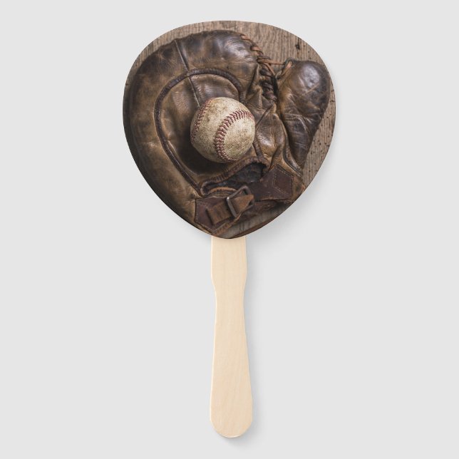 Vintage Baseball Equipment Hand Fan (Front)