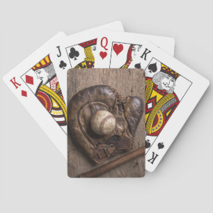 Vintage Baseball Equipment Playing Cards
