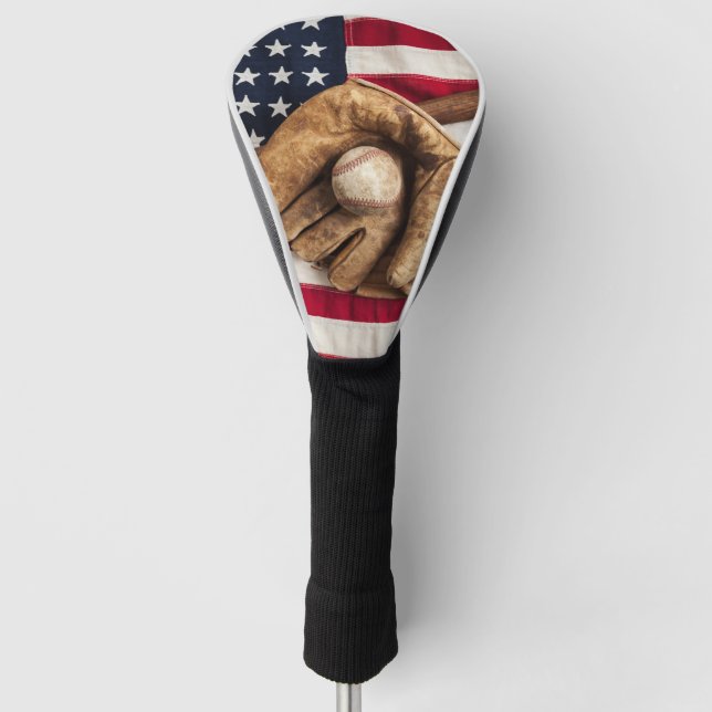 Vintage Baseball Golf Head Cover (Front)
