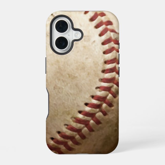 Vintage Baseball iPhone 16 Case (Back)