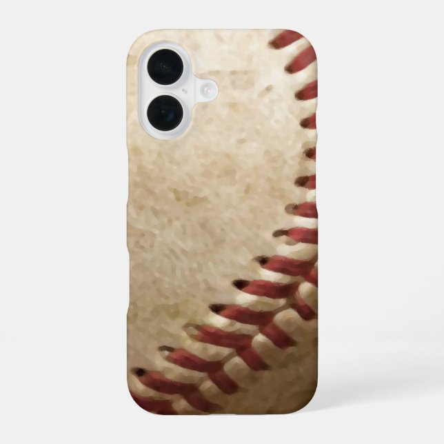 Vintage Baseball iPhone 16 Case (Back)