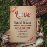 Vintage Baseball Love Sports Theme Bridal Shower Invitation<br><div class="desc">Vintage Baseball Love Sports Theme Bridal Shower Invitations.</div>