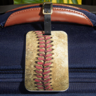 Vintage Baseball Luggage Tag
